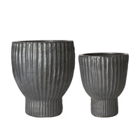 FEDORA outdoor planter in black matt – available as set or individually at North Home