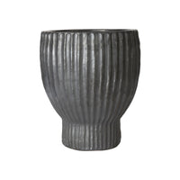 Modern black stone garden pots – FEDORA planters from North Home