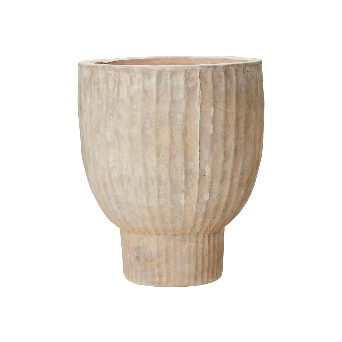 Outdoor Pot Set – Antique Terracotta Fedora by Wikholmform (Large 56x66cm & Small 45x50cm)