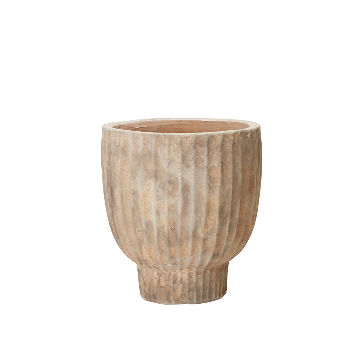 Outdoor Pot Set – Antique Terracotta Fedora by Wikholmform (Large 56x66cm & Small 45x50cm)