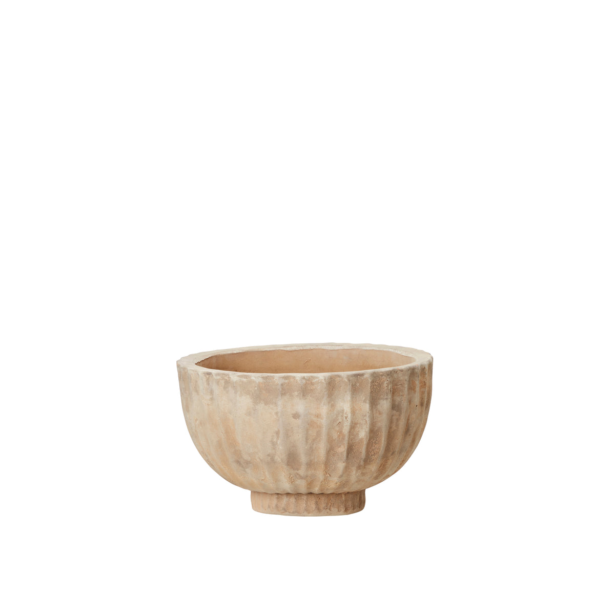 Outdoor Shallow Planter Set – Antique Terracotta Fedora by Wikholmform (Large 65x39cm, Medium 53x32cm, Small 41x25cm)