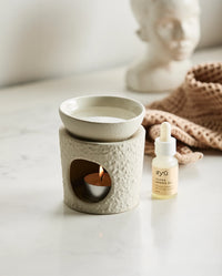 Ayu Aroma Burner, White Ivory Ceramic Stoneware, by Nordal