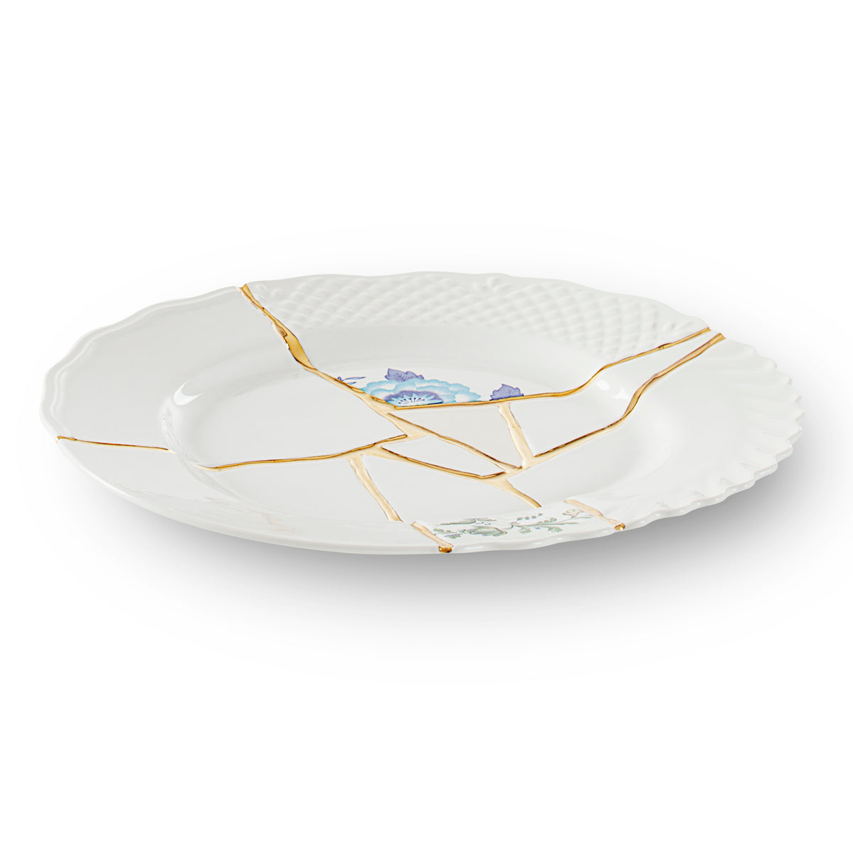 Seletti Kintsugi Dinner Plate - Handmade Porcelain with 24K Gold Accents
