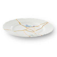 Seletti Kintsugi Dinner Plate - Handmade Porcelain with 24K Gold Accents
