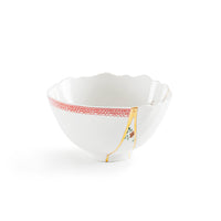 Seletti Kintsugi Small Fruit Bowl - Handmade Porcelain with 24K Gold Detailing