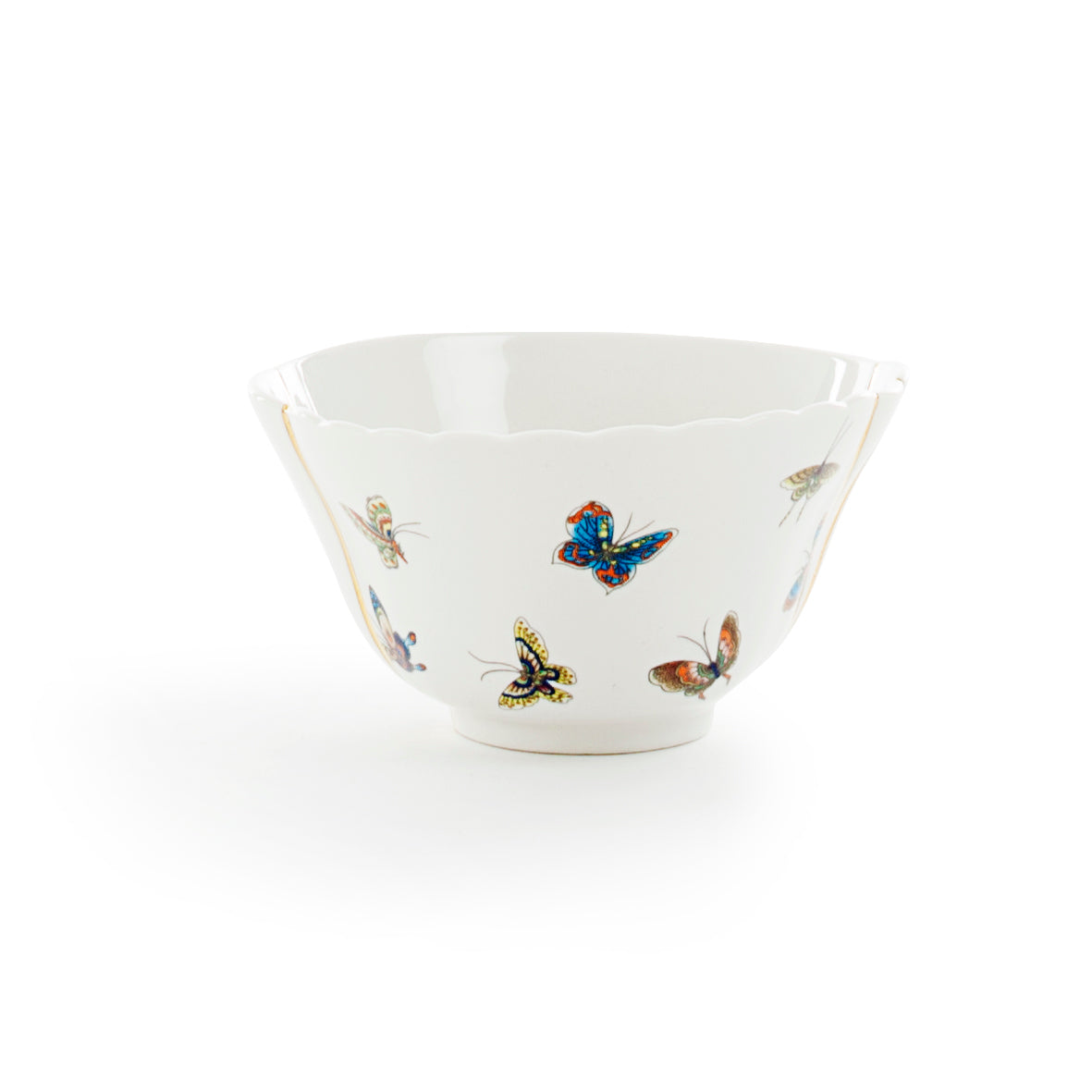 Seletti Kintsugi Small Fruit Bowl - Handmade Porcelain with 24K Gold Detailing