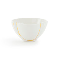 Seletti Kintsugi Small Fruit Bowl - Handmade Porcelain with 24K Gold Detailing