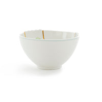 Seletti Kintsugi Small Fruit Bowl - Handmade Porcelain with 24K Gold Detailing