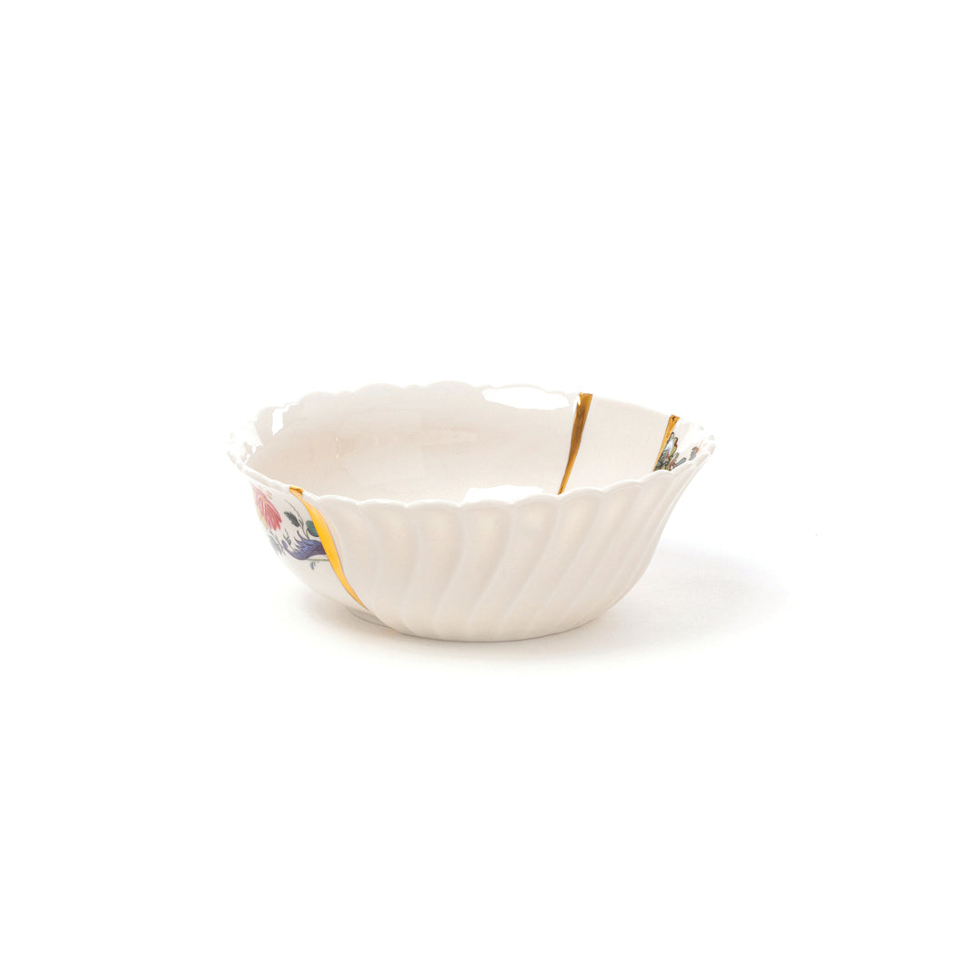 Seletti Kintsugi Salad Bowl - Handmade Porcelain with 24K Gold Accents