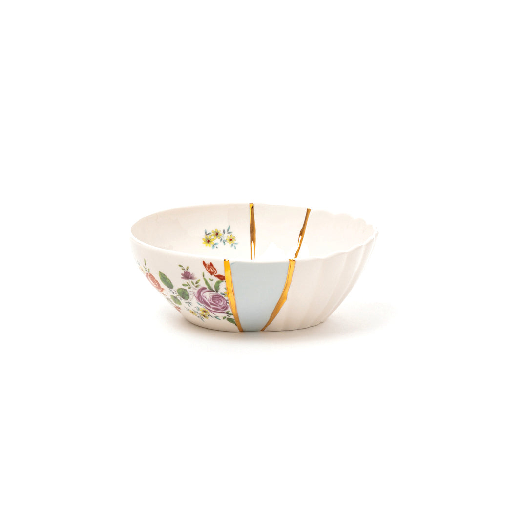 Seletti Kintsugi Salad Bowl - Handmade Porcelain with 24K Gold Accents