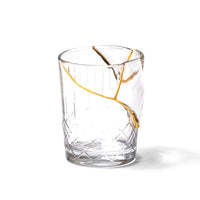Seletti Kintsugi Water Glass - Artisan Glass with 24K Gold Detailing (Multiple Designs)