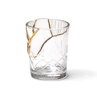 Seletti Kintsugi Water Glass - Artisan Glass with 24K Gold Detailing (Multiple Designs)