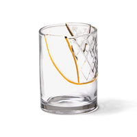 Seletti Kintsugi Water Glass - Artisan Glass with 24K Gold Detailing (Multiple Designs)