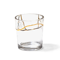 Seletti Kintsugi Water Glass - Artisan Glass with 24K Gold Detailing (Multiple Designs)