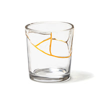 Seletti Kintsugi Water Glass - Artisan Glass with 24K Gold Detailing (Multiple Designs)
