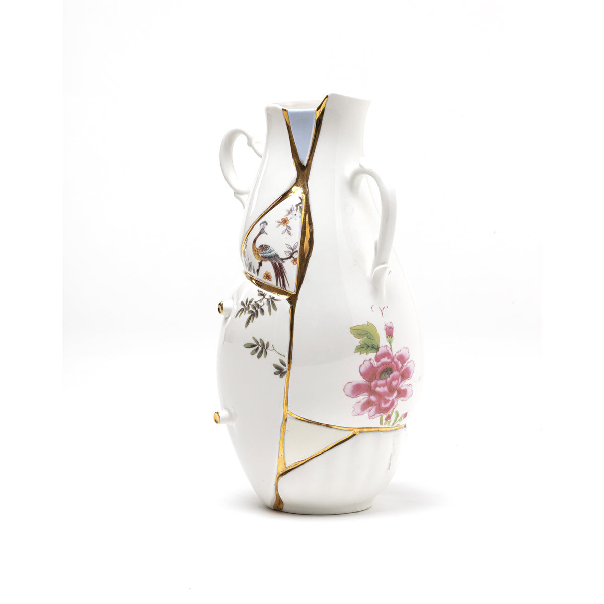 Seletti Kintsugi Vases - Handmade Porcelain Vase with 24K Gold Detailing