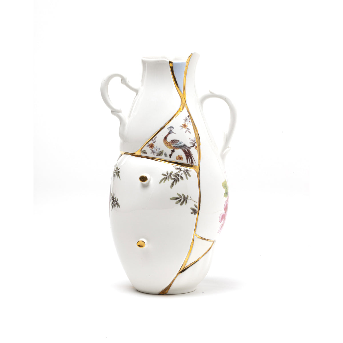 Seletti Kintsugi Vases - Handmade Porcelain Vase with 24K Gold Detailing