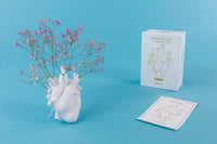 Seletti Love In Bloom White Porcelain Heart Vase - Anatomical Heart Design