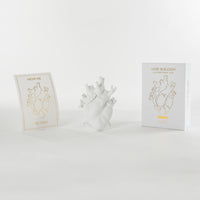 Seletti Love In Bloom White Porcelain Heart Vase - Anatomical Heart Design