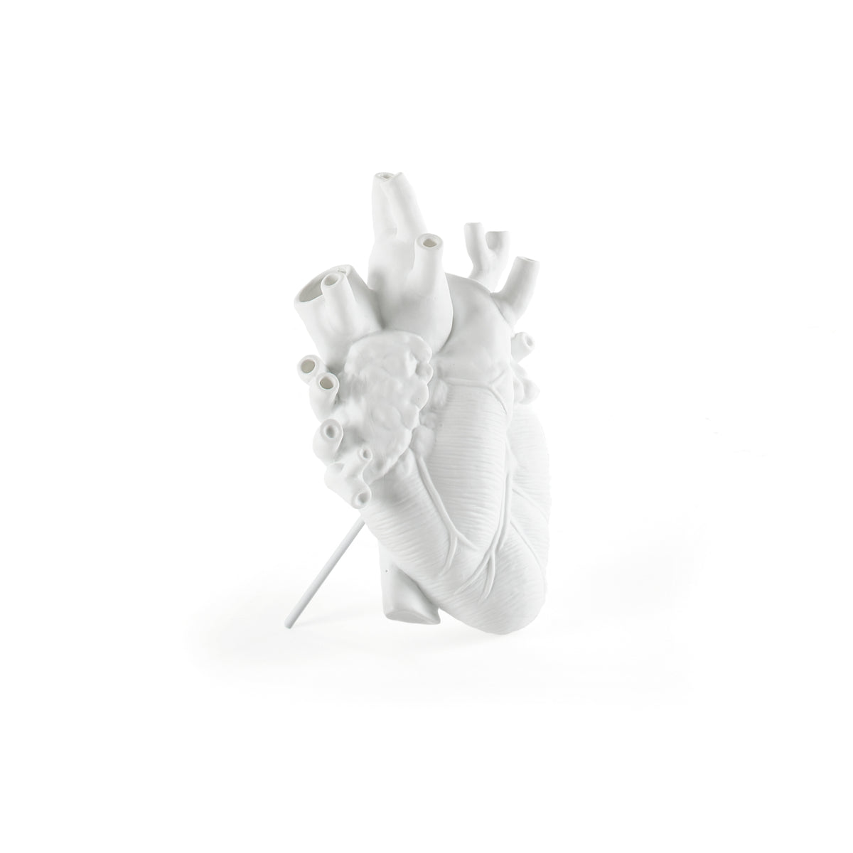 Seletti Love In Bloom White Porcelain Heart Vase - Anatomical Heart Design