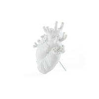 Seletti Love In Bloom White Porcelain Heart Vase - Anatomical Heart Design