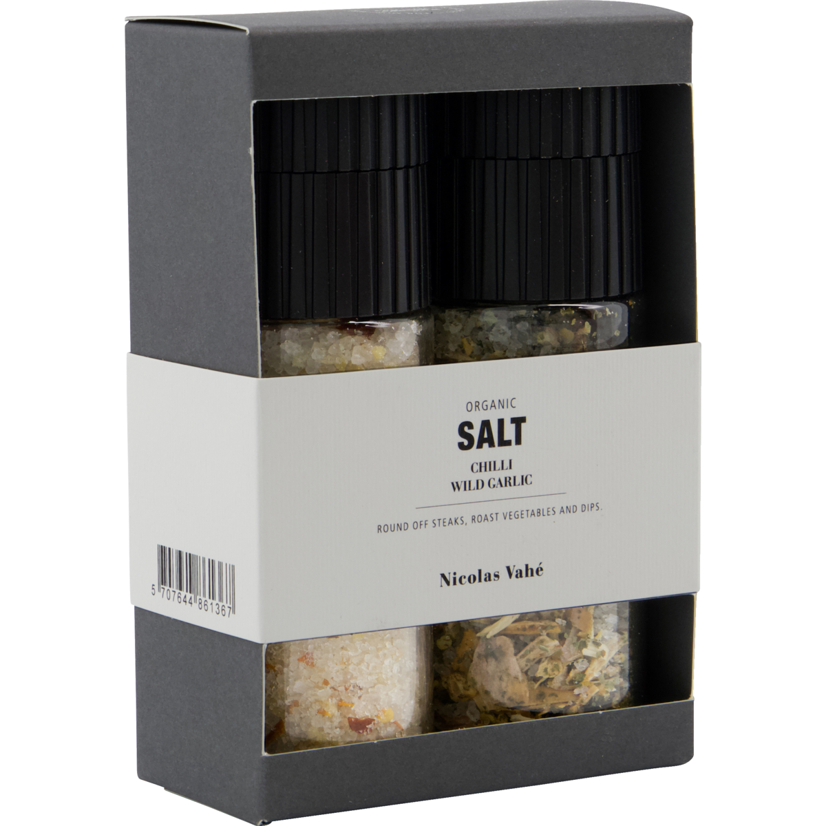 Organic Chilli Salt & Wild Garlic Salt Gift Box by Nicolas Vahé