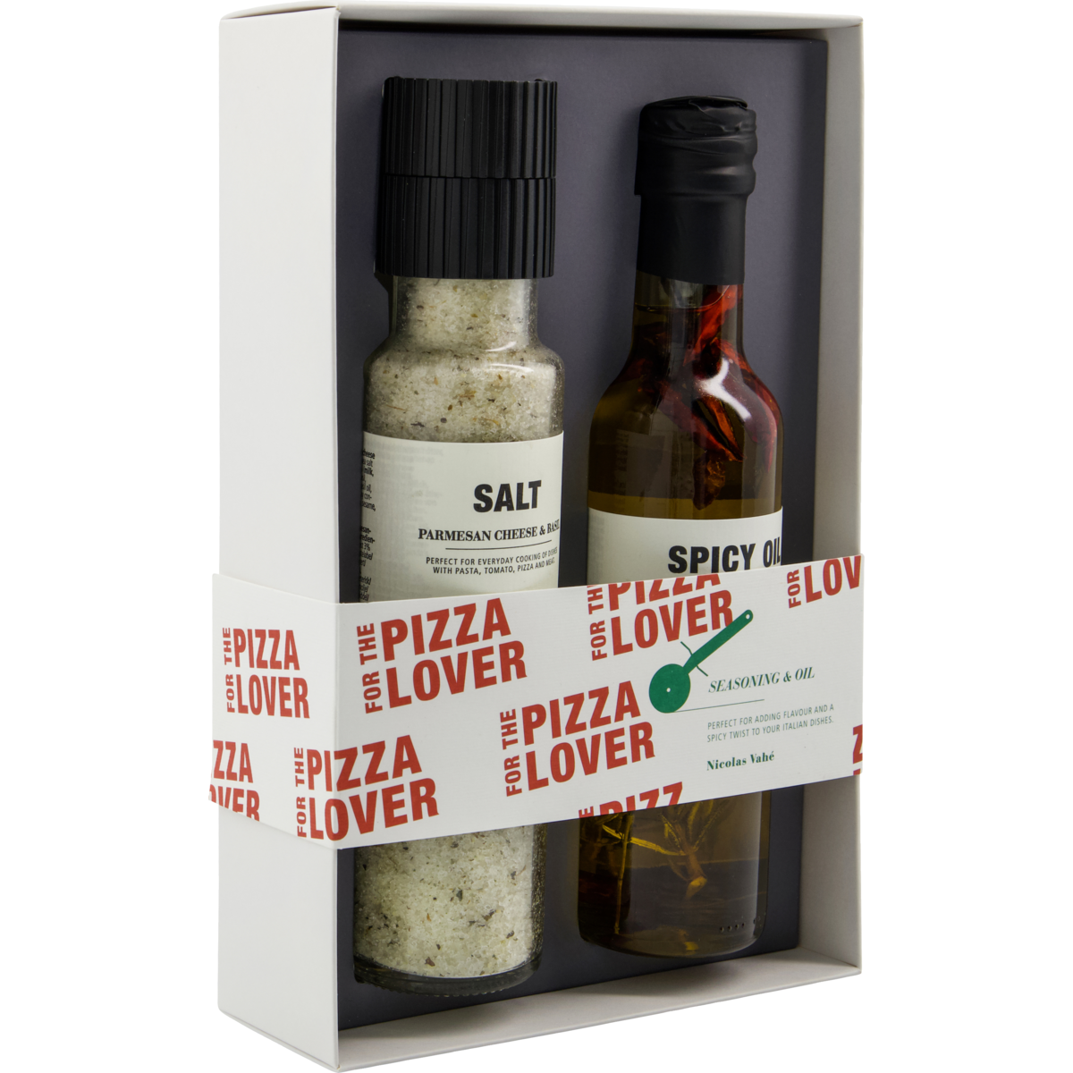 Nicolas Vahé Pizza Gift Box - Pizza Kit with Seasoning & Infused Olive Oil