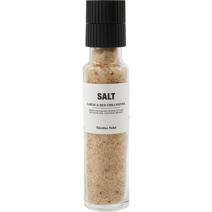 Salt, Garlic & Red Chilli Pepper Grinder by Nicolas Vahe
