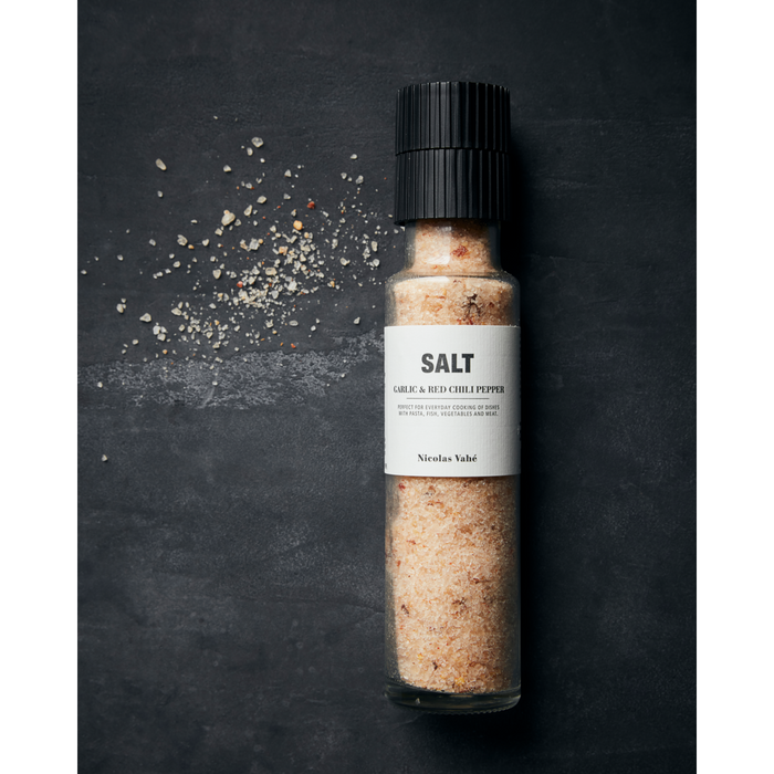 Salt, Garlic & Red Chilli Pepper Grinder by Nicolas Vahe