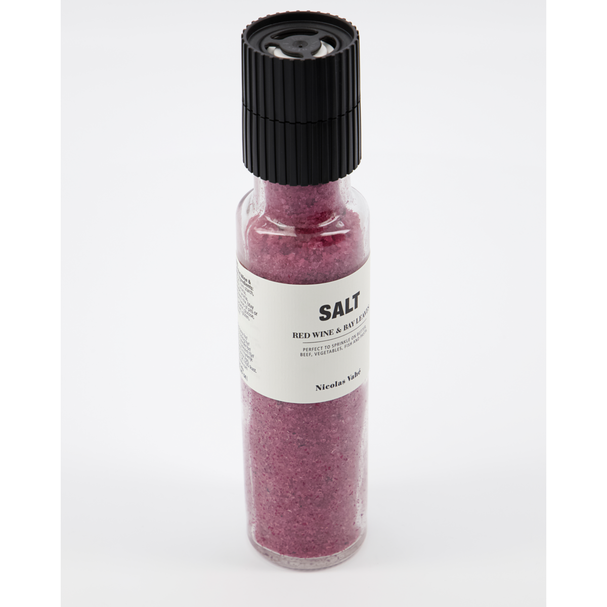 Red Wine & Bay Leaf Salt Grinder by Nicolas Vahé (340g)