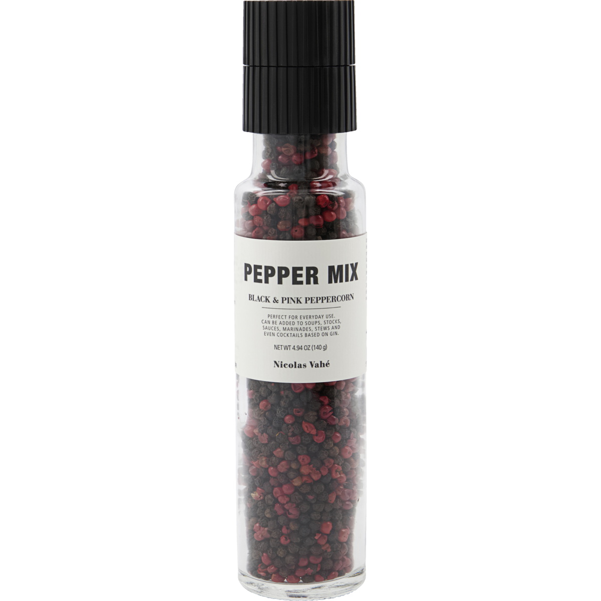 Mixed Peppercorn Grinder – Black & Pink by Nicolas Vahé (140g)