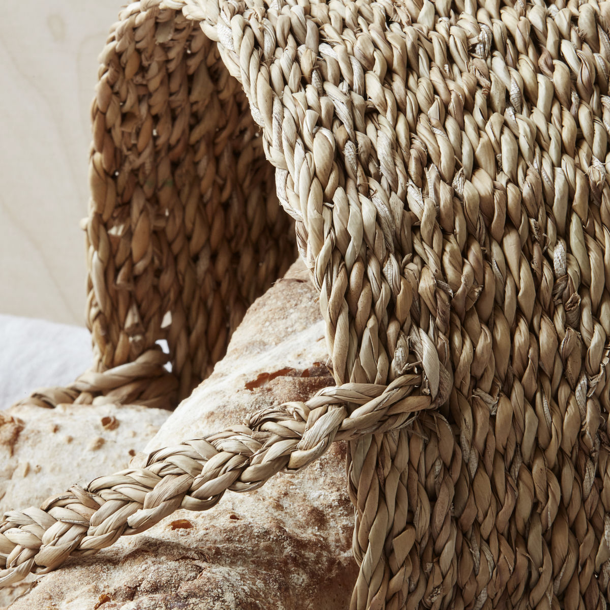 Seagrass Basket with Handle, Natural Use with Handle by Nicolas Vahe