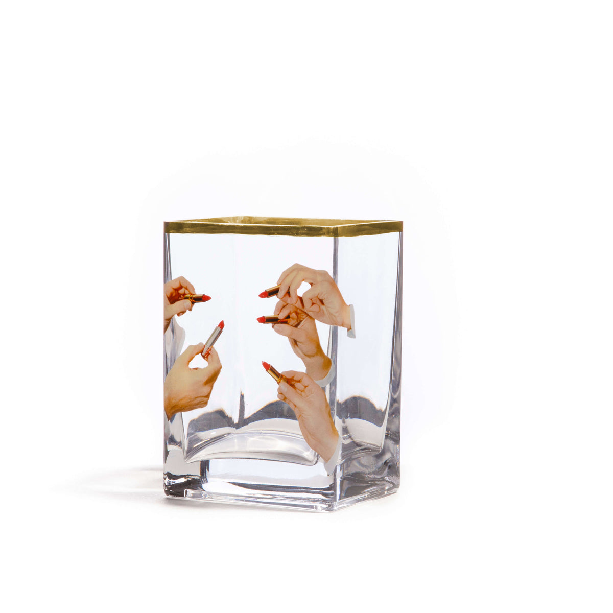 Seletti x TOILETPAPER Square Glass Vase - Medium & Large