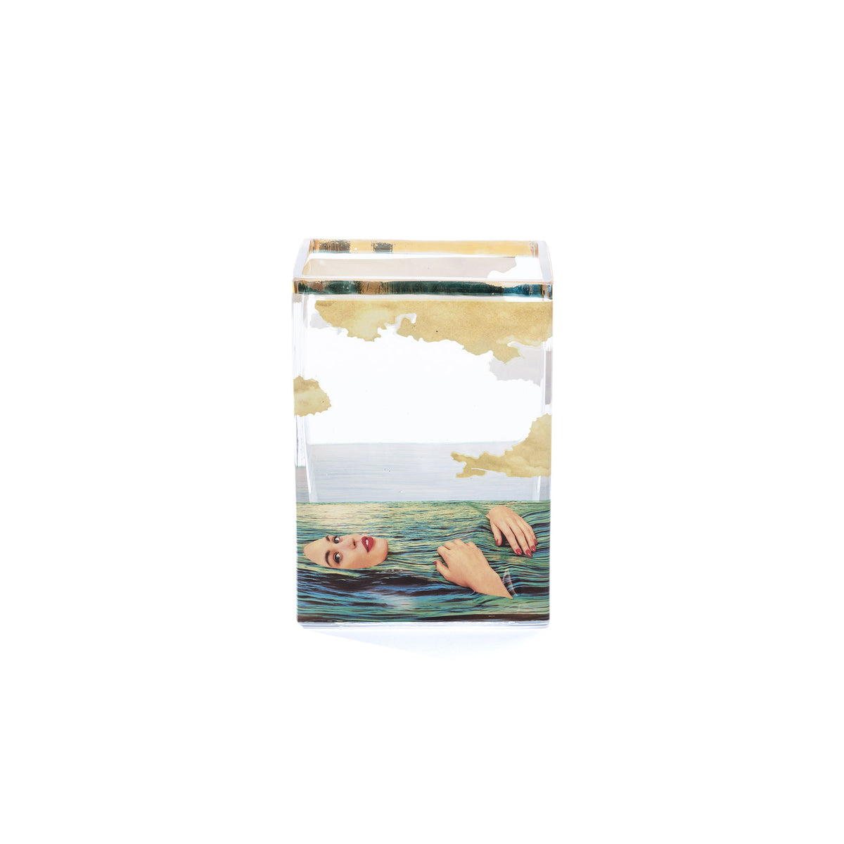 Seletti x TOILETPAPER Square Glass Vase - Medium & Large
