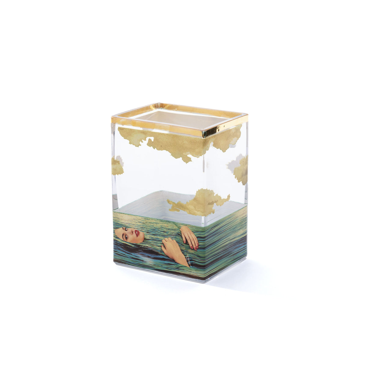 Seletti x TOILETPAPER Square Glass Vase - Medium & Large