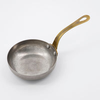 Presentation Fry Pans, Set of 2, Silver Finish with Brass Handles, by Nicolas Vahe