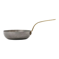 Presentation Fry Pans, Set of 2, Silver Finish with Brass Handles, by Nicolas Vahe