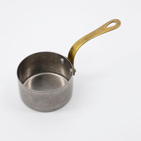 Presentation Sauce Pans, Set of 2, Silver Finish with Brass Handles, by Nicolas Vahe