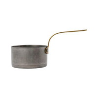 Presentation Sauce Pans, Set of 2, Silver Finish with Brass Handles, by Nicolas Vahe
