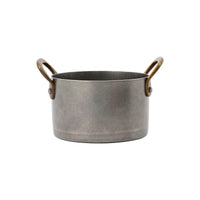 Presentation Pots Pans, Set of 2, Silver Finish with Brass Handles, by Nicolas Vahe