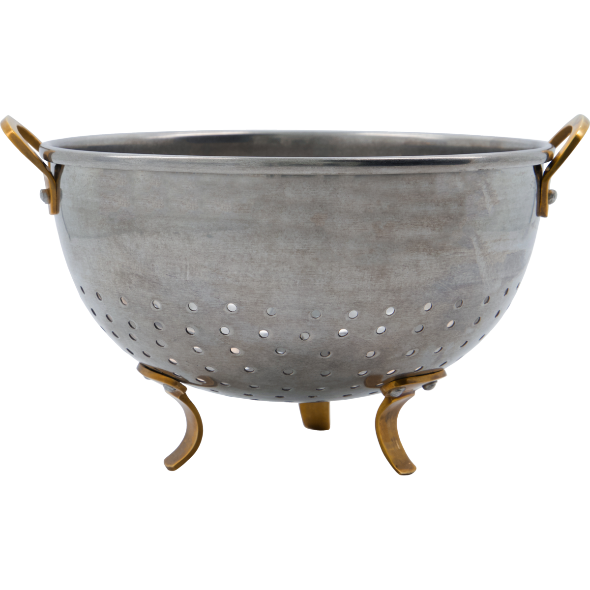 Stainless Steel Colander with Brass Accents (21cm) by Nicolas Vahé