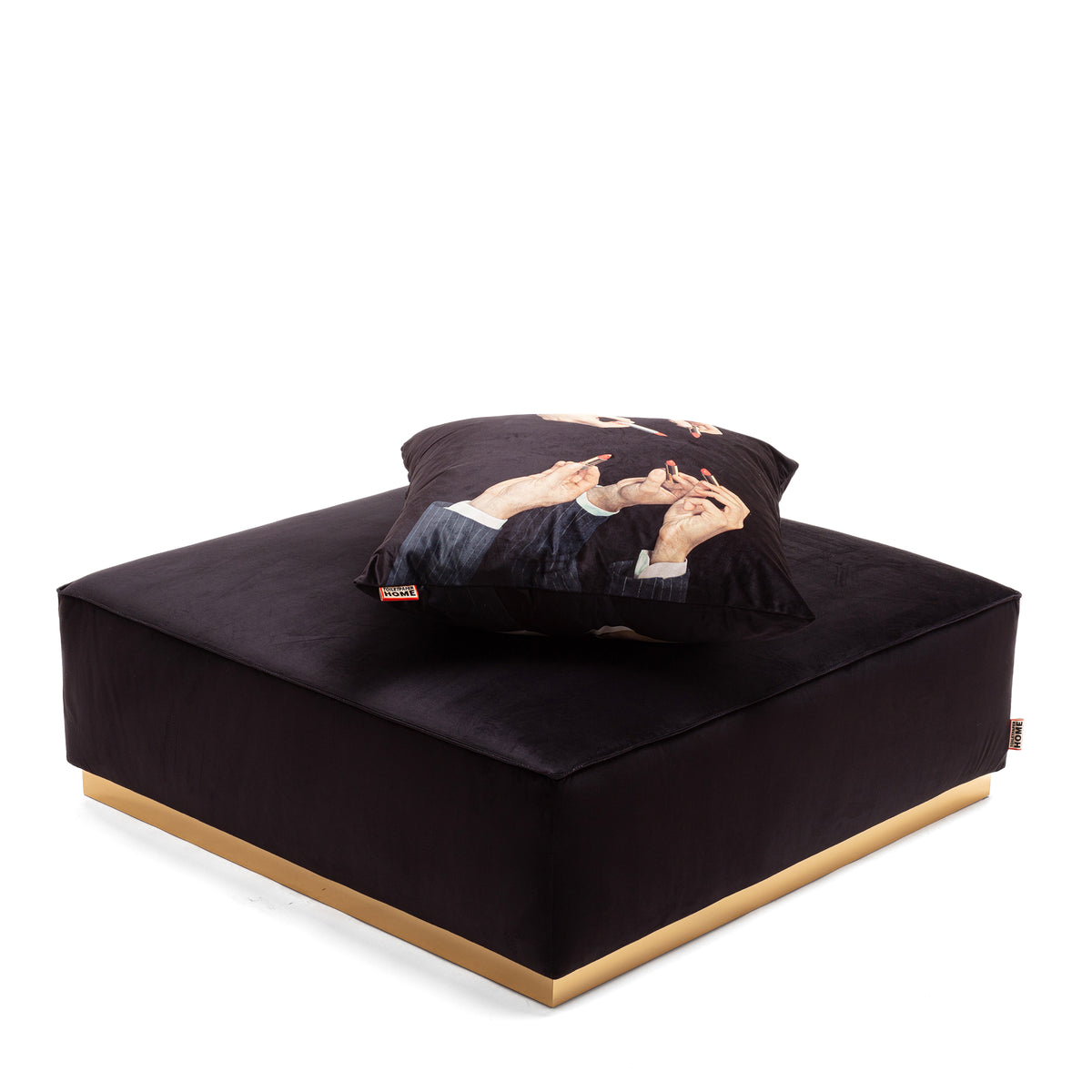 Poufs and Modular Sofa by Seletti and TOILETPAPER Home - Bold Statement Furniture with Golden Base (Multiple Designs) Modular Sofa