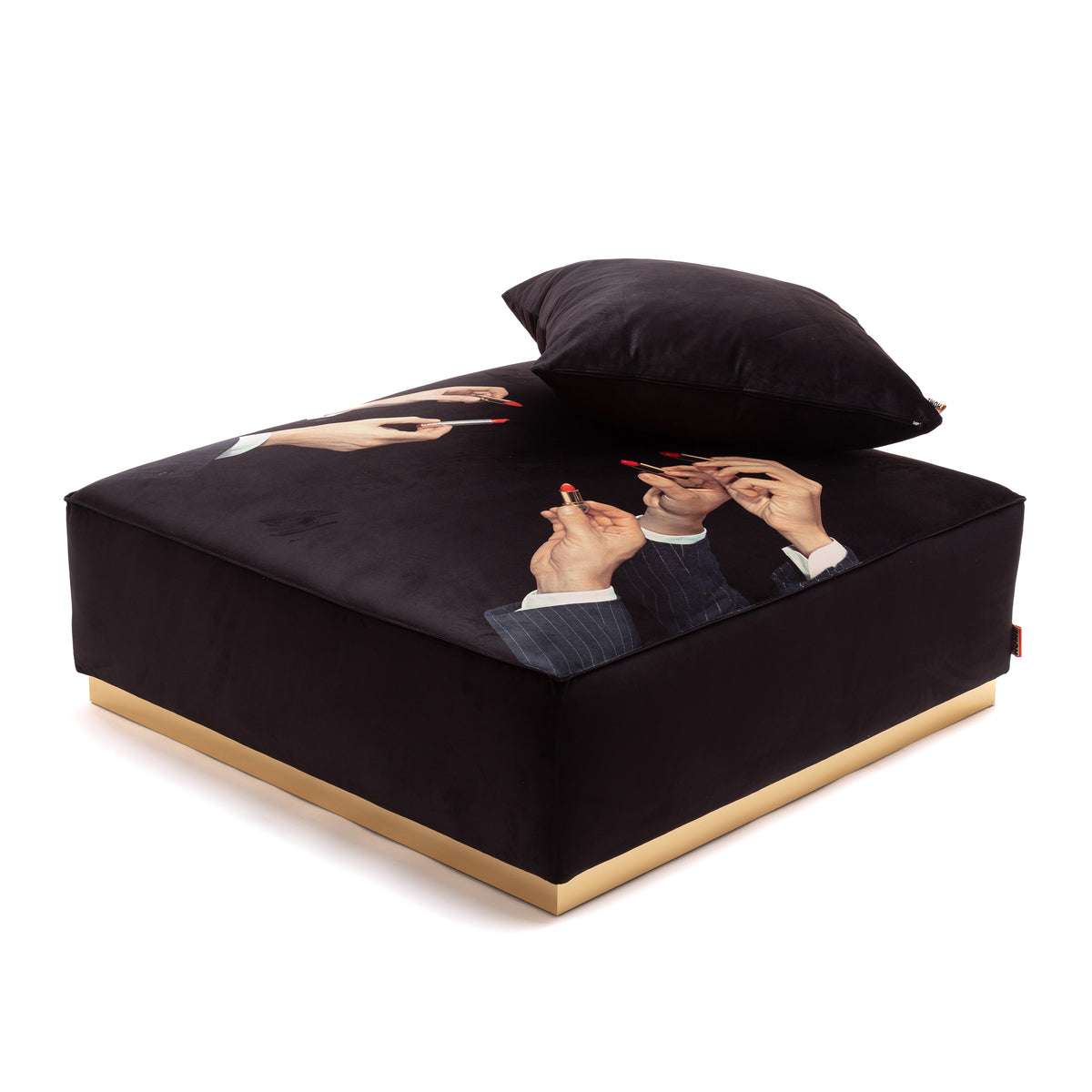 Poufs and Modular Sofa by Seletti and TOILETPAPER Home - Bold Statement Furniture with Golden Base (Multiple Designs) Modular Sofa