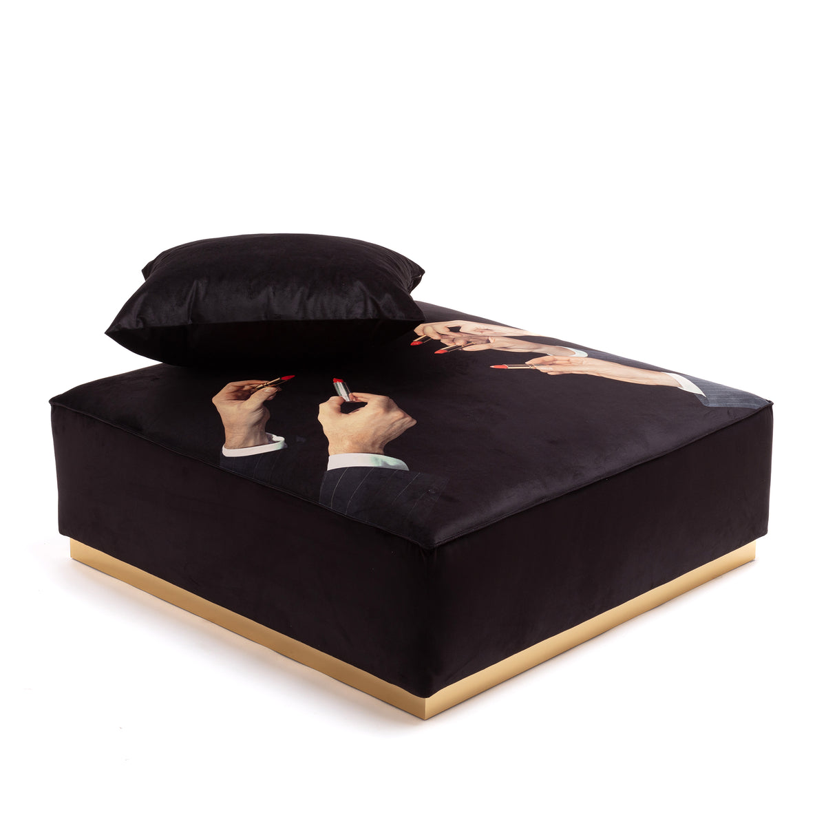 Poufs and Modular Sofa by Seletti and TOILETPAPER Home - Bold Statement Furniture with Golden Base (Multiple Designs) Modular Sofa