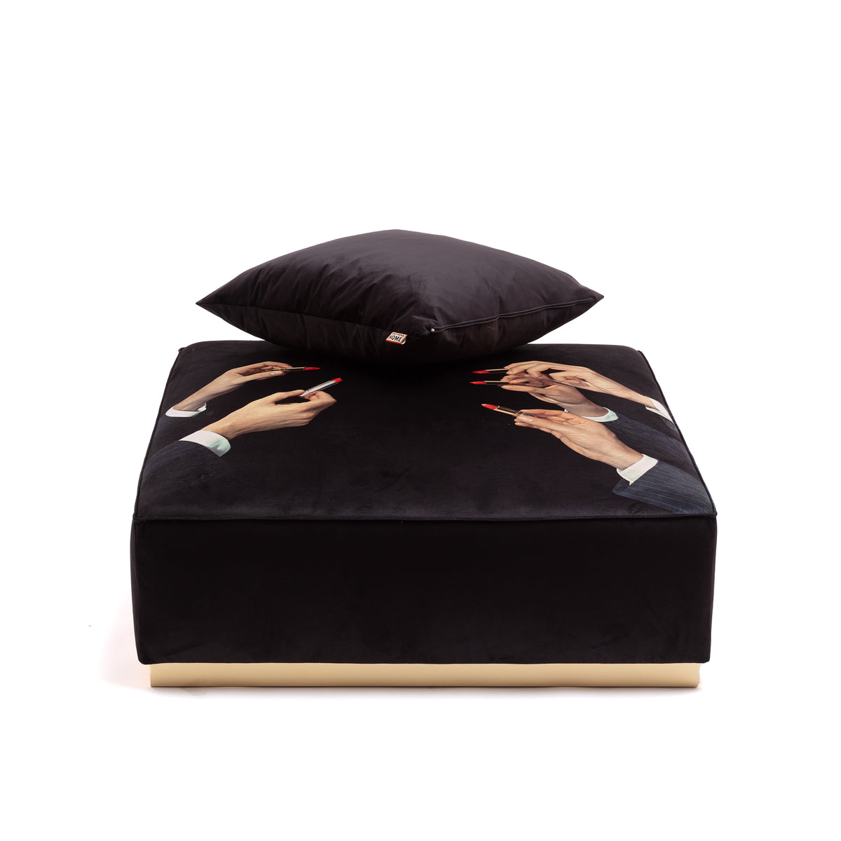 Poufs and Modular Sofa by Seletti and TOILETPAPER Home - Bold Statement Furniture with Golden Base (Multiple Designs) Modular Sofa
