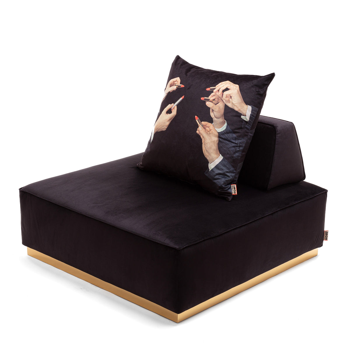 Poufs and Modular Sofa by Seletti and TOILETPAPER Home - Bold Statement Furniture with Golden Base (Multiple Designs) Modular Sofa