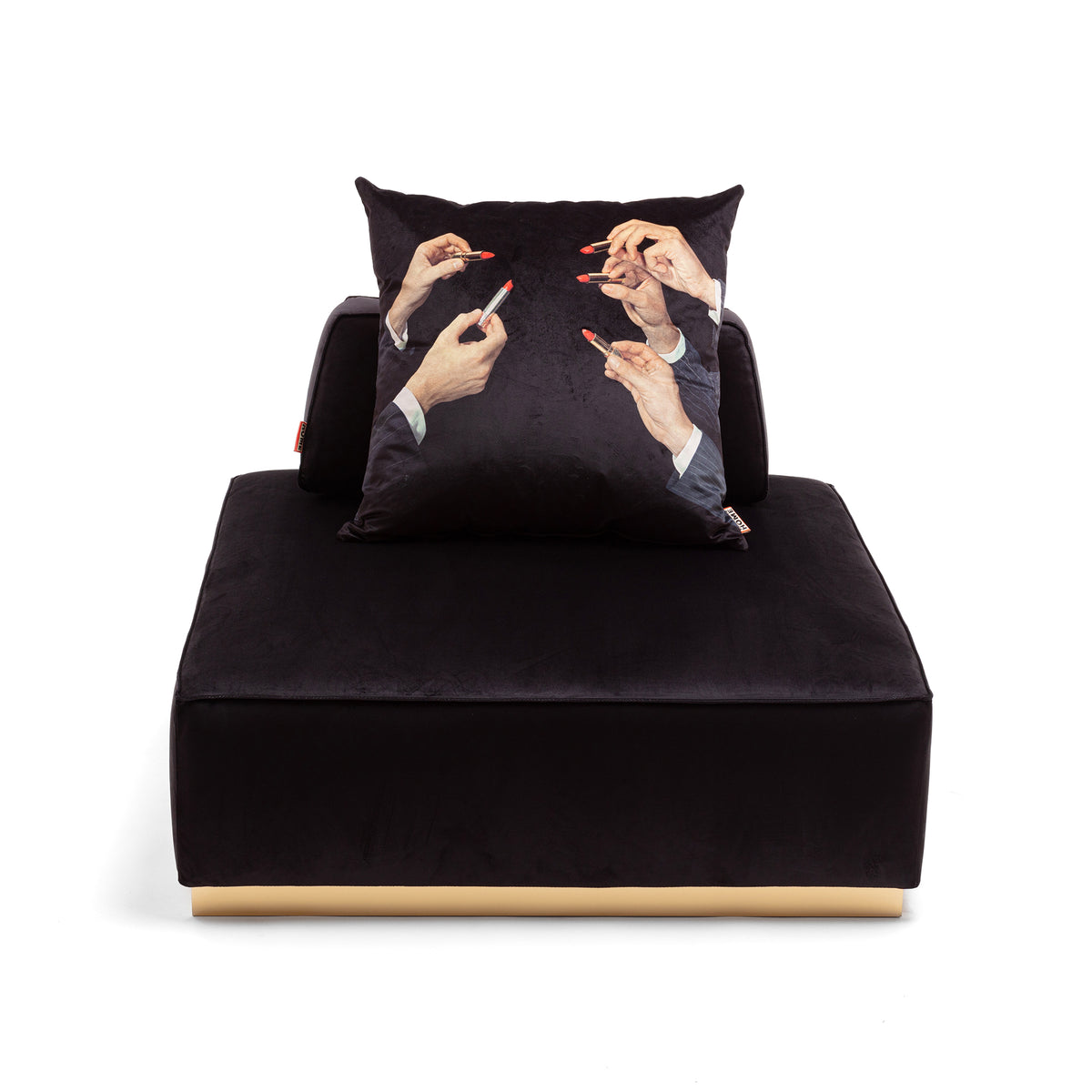 Poufs and Modular Sofa by Seletti and TOILETPAPER Home - Bold Statement Furniture with Golden Base (Multiple Designs) Modular Sofa