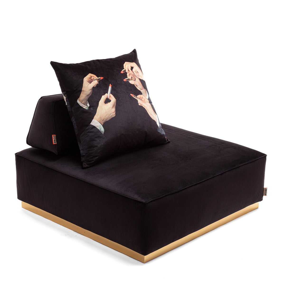 Poufs and Modular Sofa by Seletti and TOILETPAPER Home - Bold Statement Furniture with Golden Base (Multiple Designs) Modular Sofa