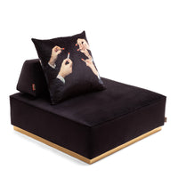 Poufs and Modular Sofa by Seletti and TOILETPAPER Home - Bold Statement Furniture with Golden Base (Multiple Designs) Modular Sofa