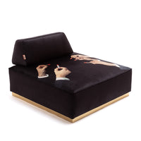 Poufs and Modular Sofa by Seletti and TOILETPAPER Home - Bold Statement Furniture with Golden Base (Multiple Designs) Modular Sofa